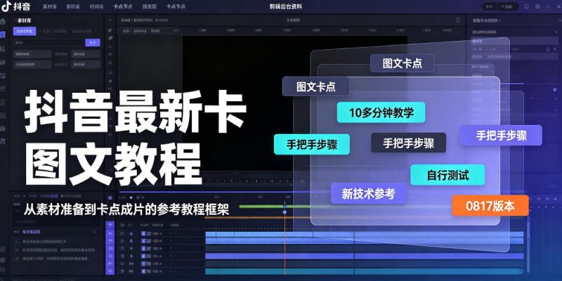 抖音最新卡图文涨粉教程,10多分钟手把手教学,有需要自测,0817新技术-只做优质可落地项目